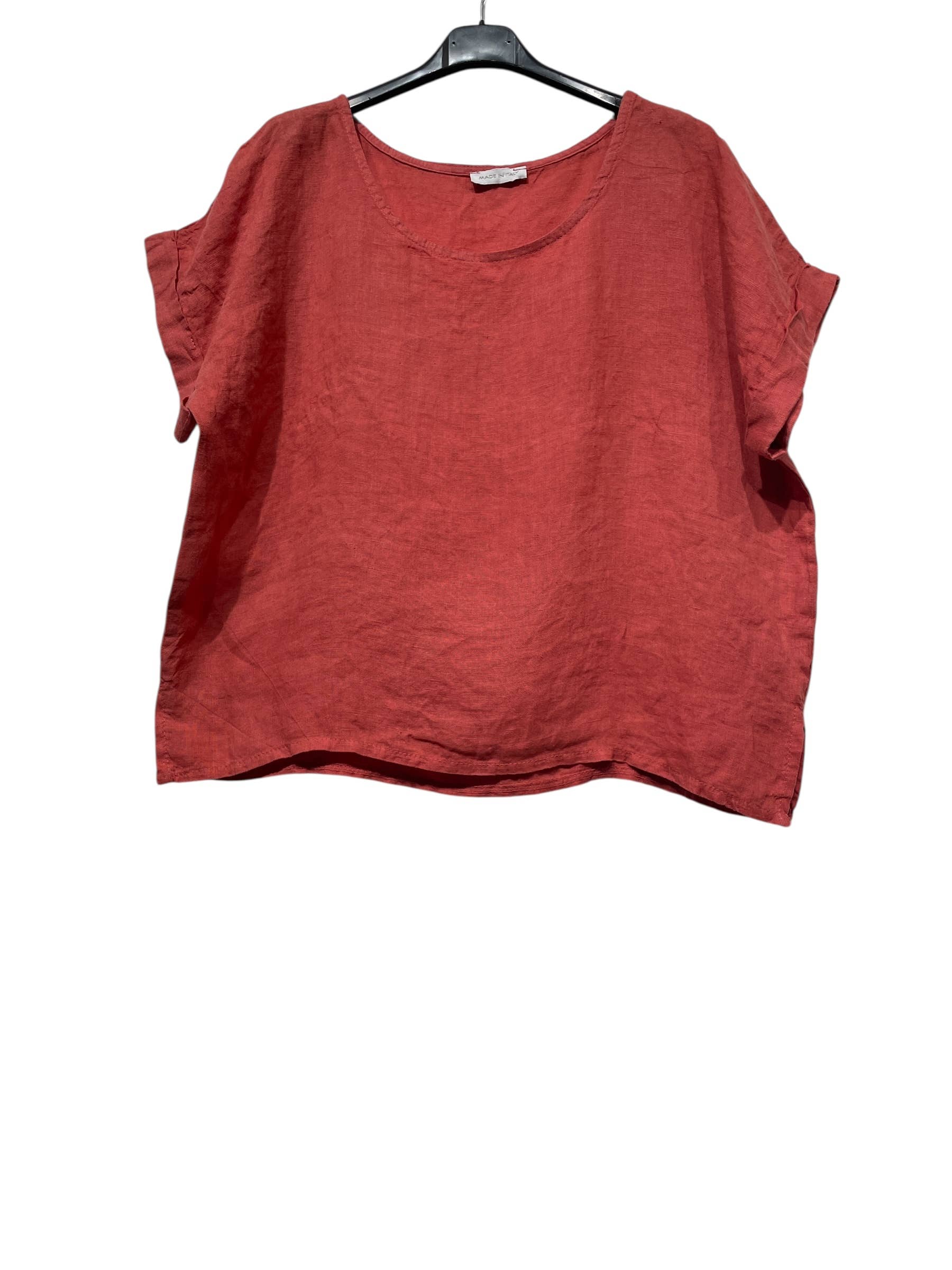 LINEN & COTTON HOUSE – T-shirt – Mulher por atacado – TOP UNI EM LIN 0133212