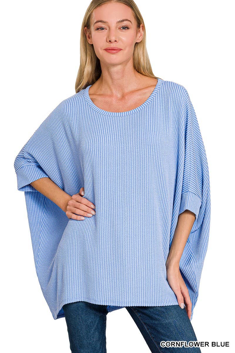Vanilla Monkey - Wholesale Knit Top - Women's - Raised Rib Bat Sleeve Top6