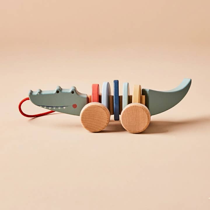 Just Bee Kids Wooden Crocodile Pull Along Toy FSC® for wholesale by Just Bee Kids
