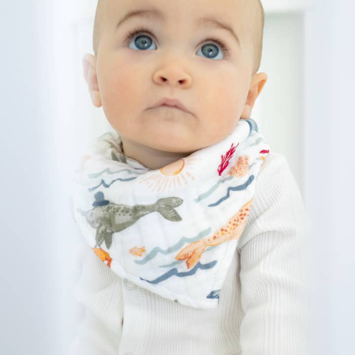 Bebe au Lait - Wholesale Bandana Bib - Narwhal + Hello Sunshine Classic Muslin Bandana Bib Set1