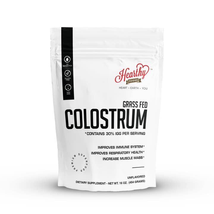 Hearthy Foods - Wholesale Protein/Superfood Powder - Grass Fed Pure Colostrum Powder, Immune Support, Keto, Gut