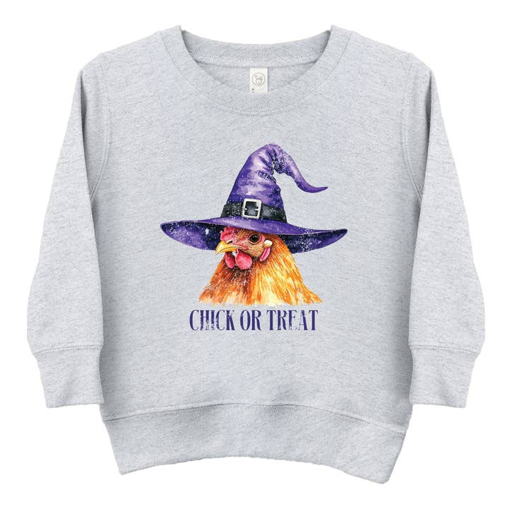Chick Or Treat Watercolor Distressed Kids Sweatshirt for wholesale by Olive And Ivory Wholesale