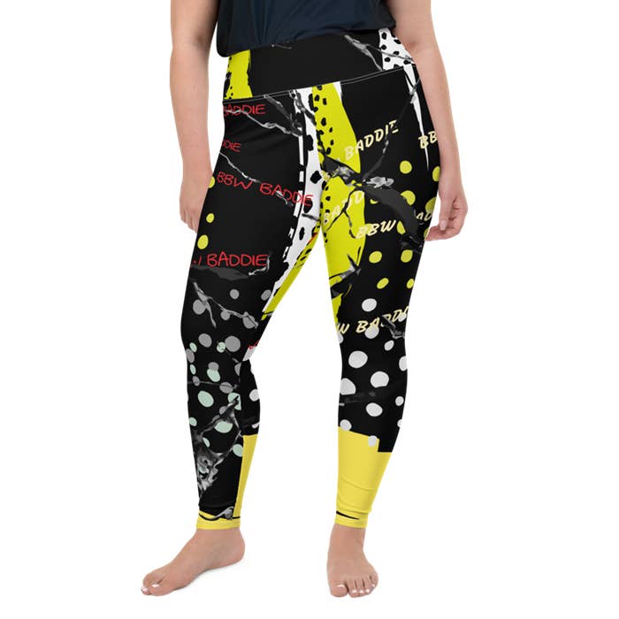 Sarah Luxx Apparel - Wholesale Athletic/Lounge Leggings - Women's - Raw BBW Baddie Leggings Plus Size