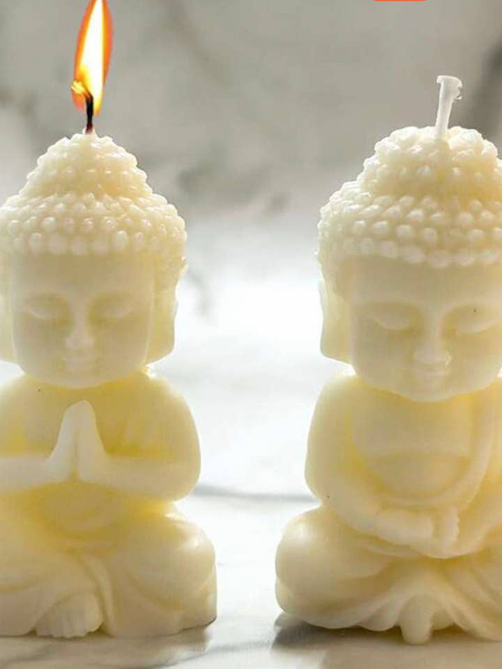 Trio kleine Buddha-Kerzen für den Großhandel von Sweet Happiness