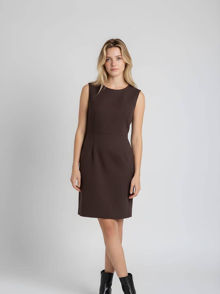 Cloth dress with round neck and pockets REF: D294 for wholesale by BanBat