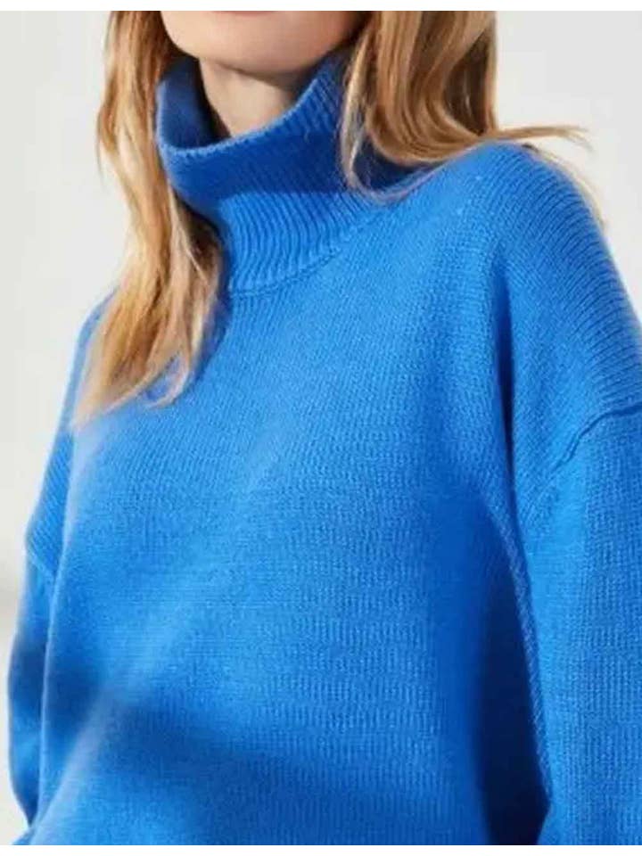 Sweetkama - Wholesale Knit Sweater - Women's - Ladies Solid Color Turthleneck Long Sleeves Knit Sweater7