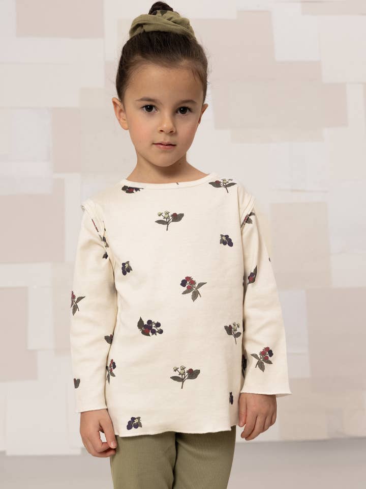 T-Shirt Lala Ecru Brombeeren für den Großhandel von Studio Bohème Paris