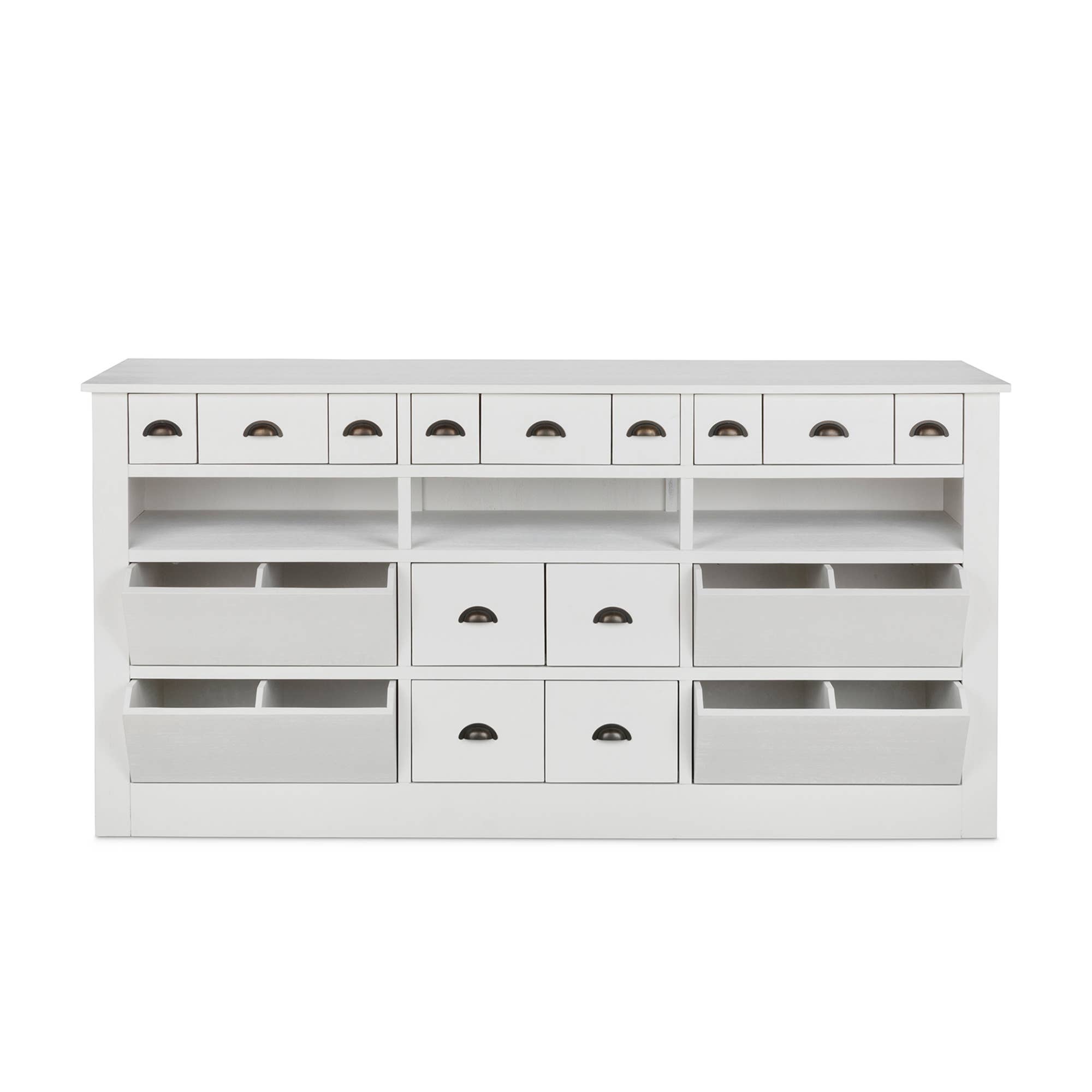 Park Hill Collection - Wholesale Display Case - Vine Hill Counter, Whitewash2
