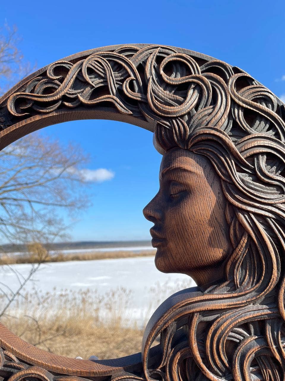 KozakWorkshop - Wholesale Wall Accent - Crescent Moon with Woman Face6