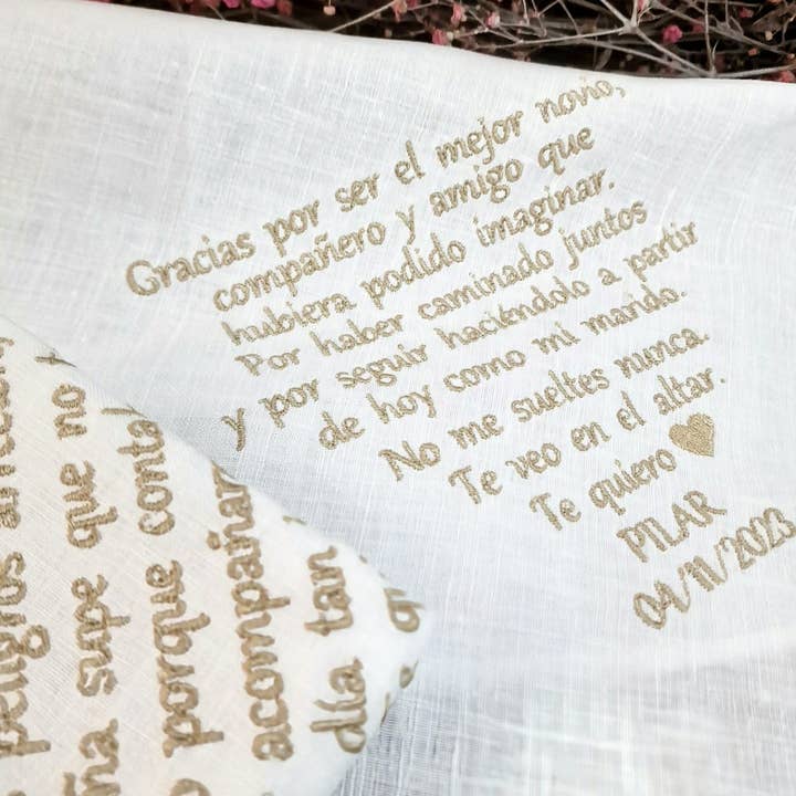 Staller - Wholesale Handkerchief - Unisex - 100% Linen Personalized Embroidered Handkerchiefs5