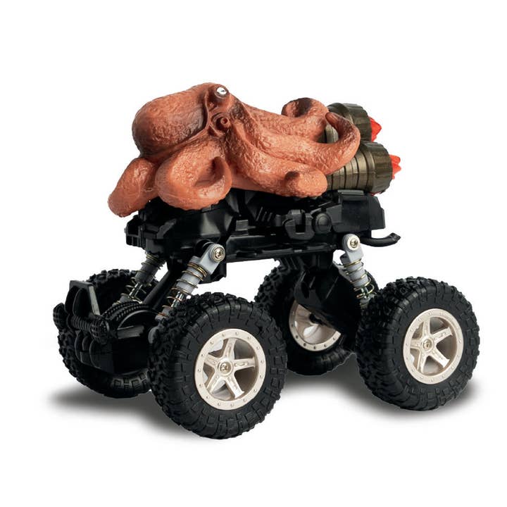 Wild TurboHeadz Pull Back Off-Roaders - Octopus for wholesale by Deluxebase
