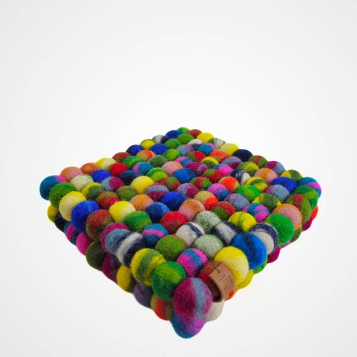 Feltiful - Wholesale Trivet - Multi Assorted Pom Pom Felt Trivet5
