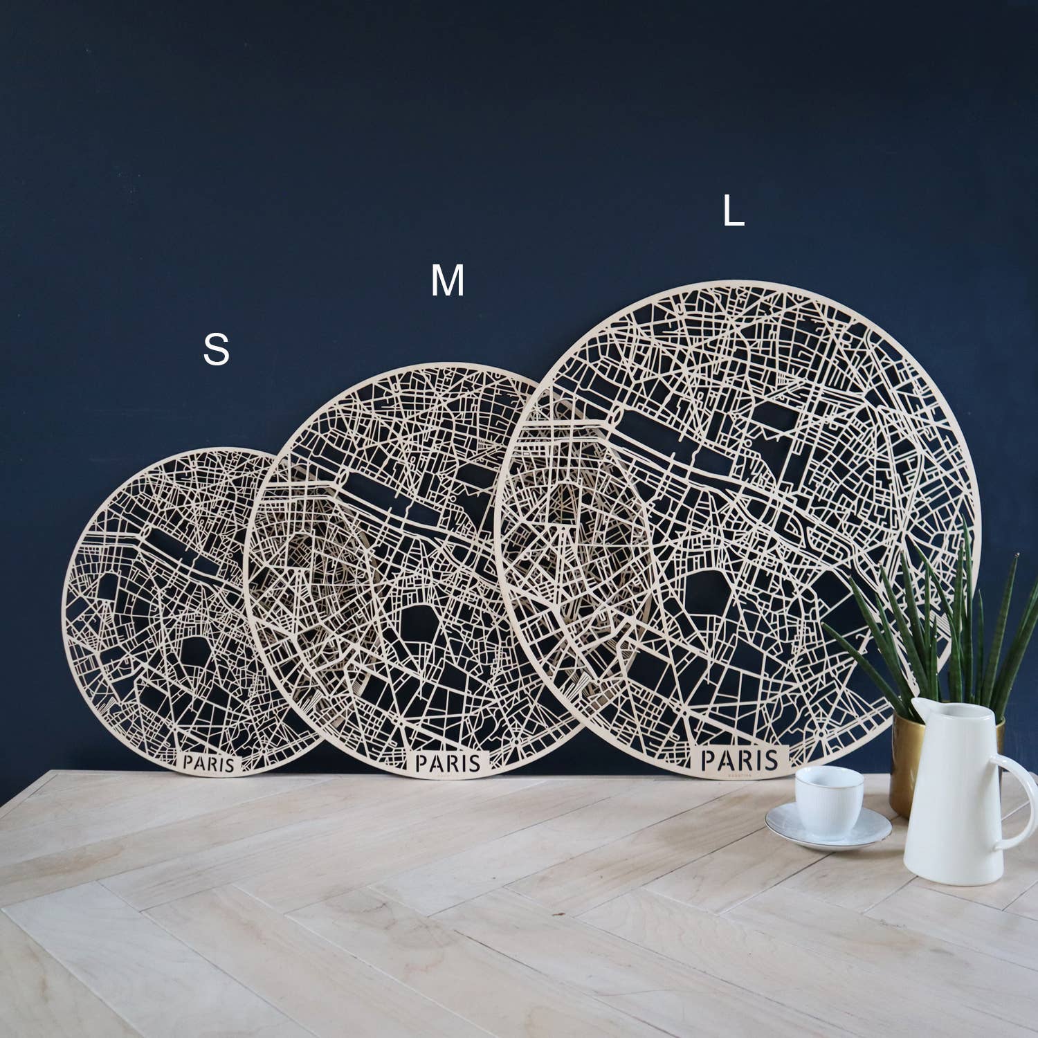 Papurino - Wholesale Wall Accent - Wooden city map, Spain Barcelona round3