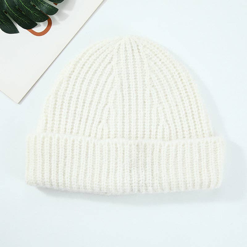 Dipped Shop - Wholesale Beanie - Women's - Simple Ribbed Solid Color Cuffed Knit Beanie DP25F64512