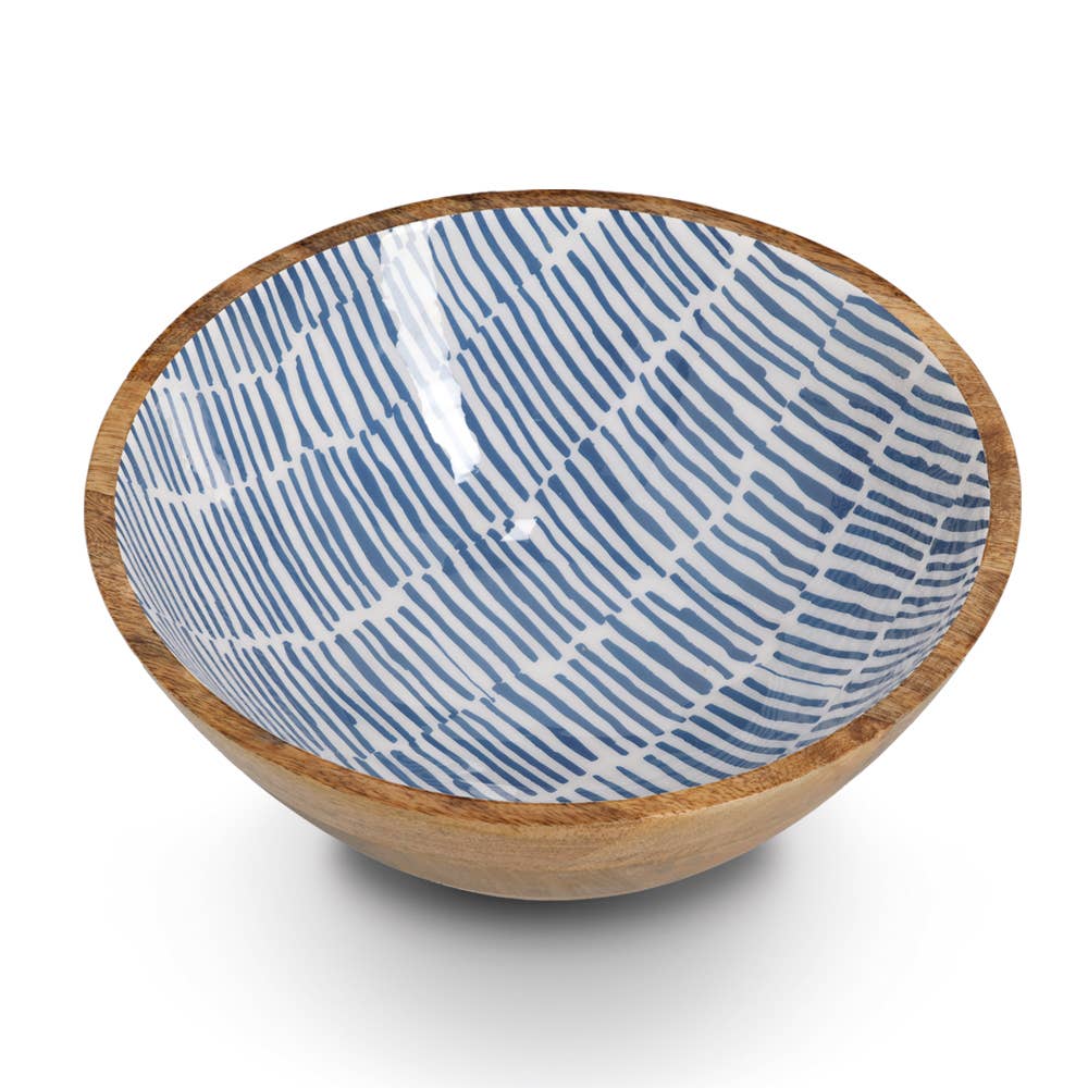 Bowl, Mango Wood, Blue for wholesale on Faire5