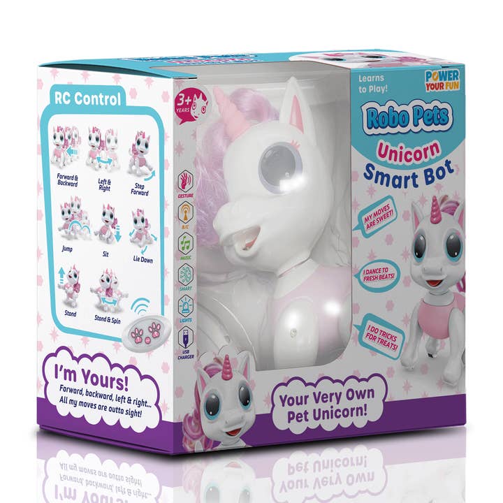 USA Toyz - Wholesale Electronic Toy - Kids & Baby - Robo Pet Unicorn STEM Learning (White)