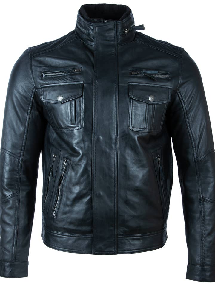 Chaqueta motera S8T4 Special para hombre - Negra para venta al por mayor de Aviatrix