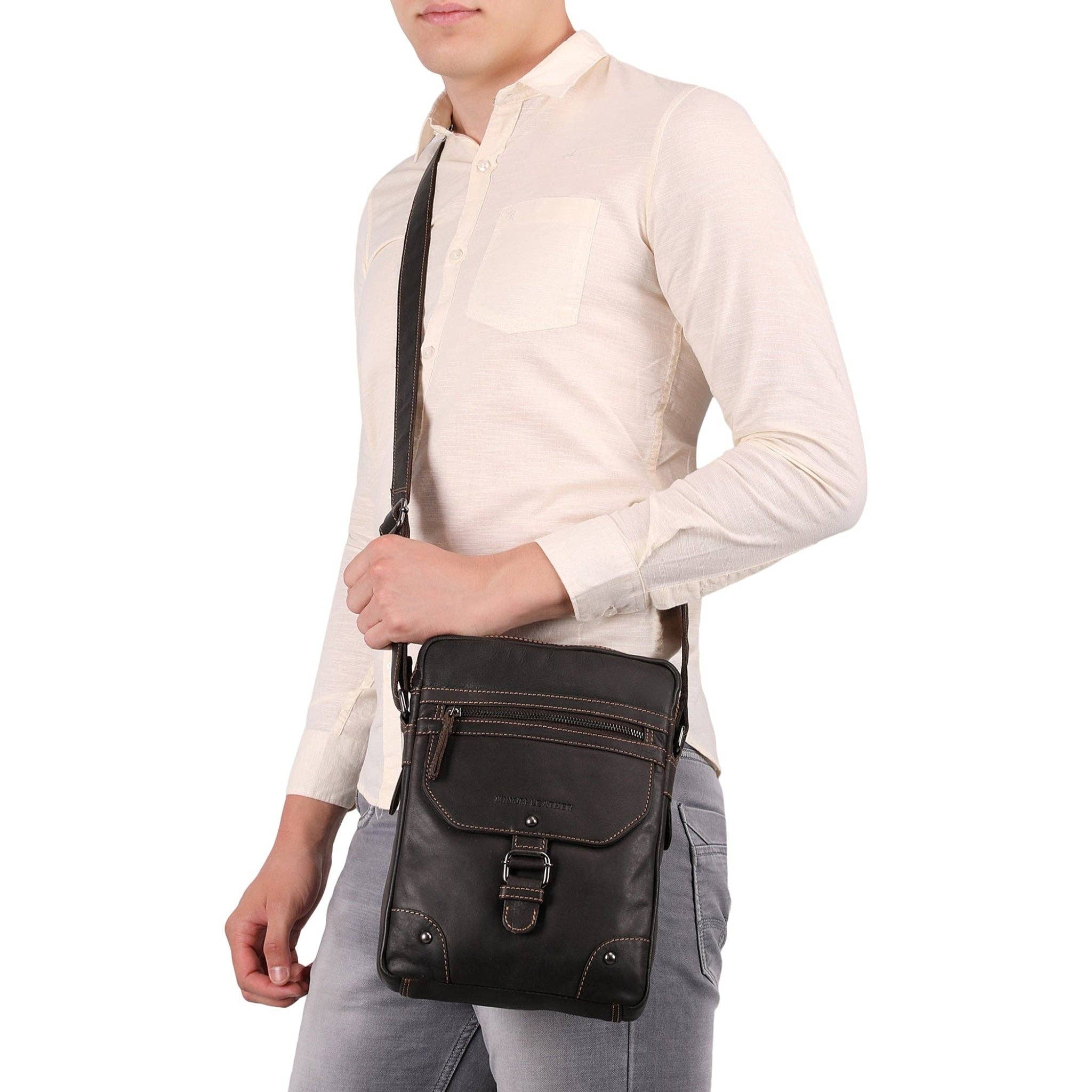 Minori Leather - Wholesale Messenger Bag - Unisex - Denver Leather Crossbody Bag – Unisex – Chestnut2