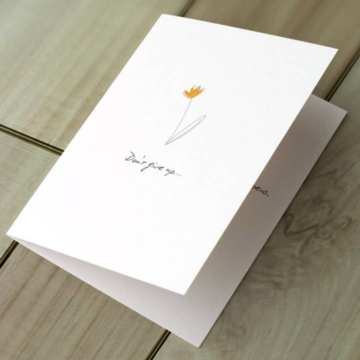 Don't Give Up - Encouragement Card for wholesale by Sobering Thoughts, LLC