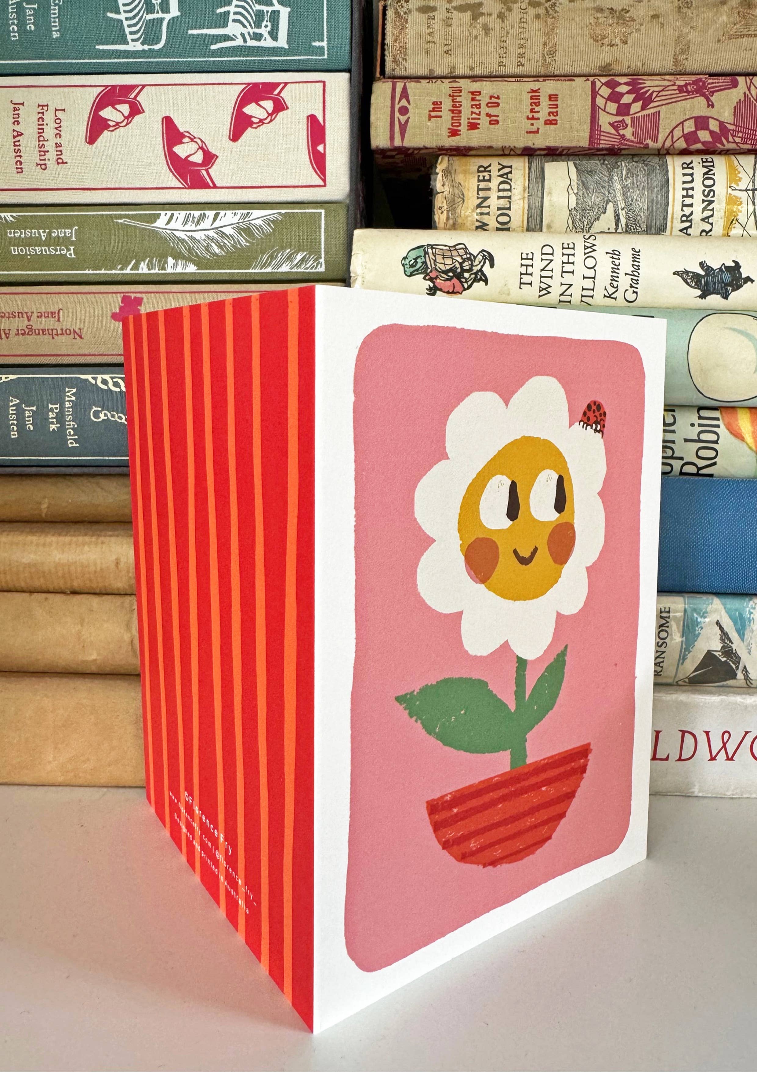 Florence Fry - Wholesale Everyday Greeting Card - Daisy Flower Pot Friend3