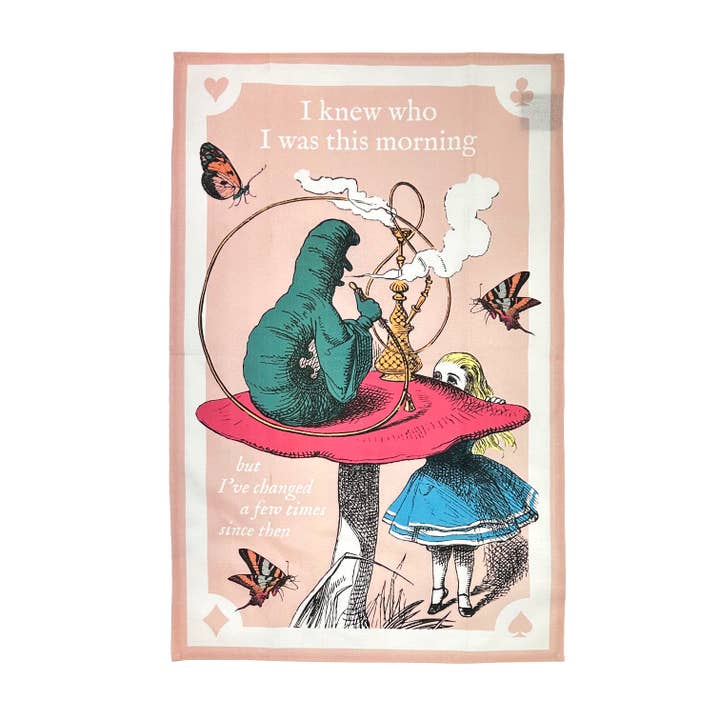 Wonderland Caterpillar Tea Towel for wholesale by Temple Island Collection Ltd