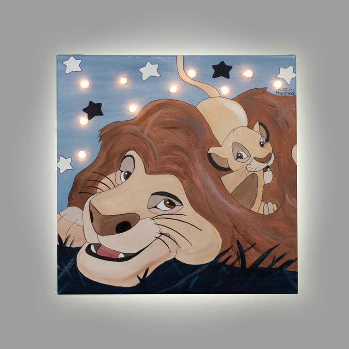 flera färger Lion King LED-ljus på canvasduk för wholesale på Faire2