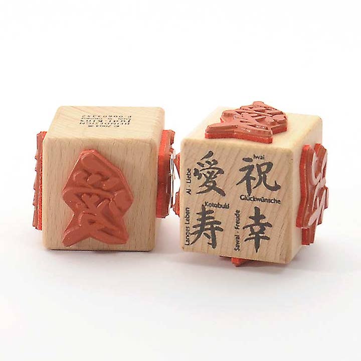 Heindesign stempelset: Judi-Kins Japanse karakters, 4 stuks met houten handvat voor wholesale door Heindesign