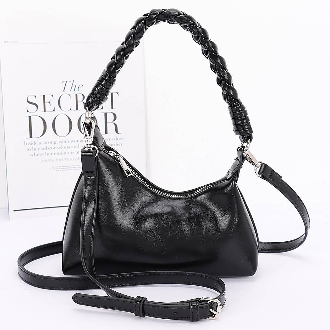 3AM BY H&D ACCESSORIES - Wholesale Shoulder Bag - Women's - Faux leather Braided Strap shoulder Bag0