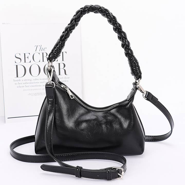 3AM BY H&D ACCESSORIES - Wholesale Shoulder Bag - Women's - Faux leather Braided Strap shoulder Bag
