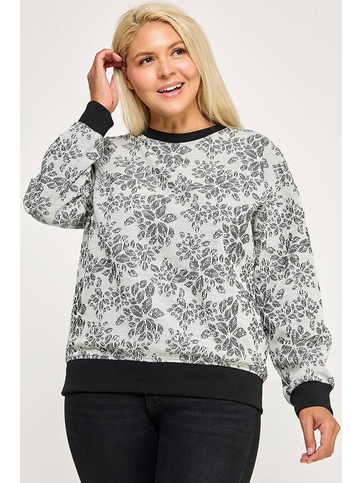 Vanilla Monkey - Wholesale Knit Top - Women's - Plus Long Sleeve Sweater Top1