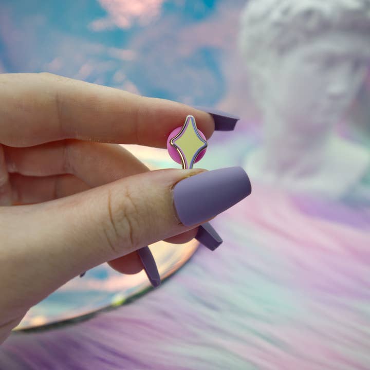 Mini Twinkle Vaporwave Filler Enamel Pin for wholesale by Glitchberry