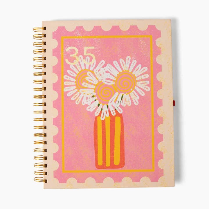 Stor notesbog - Antik blomsterkrukke for engroshandel hos I AM & CO