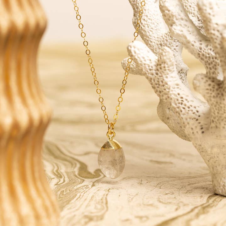 Golden Rutilated kvarts halskæde for engroshandel hos Soul & Little Rose