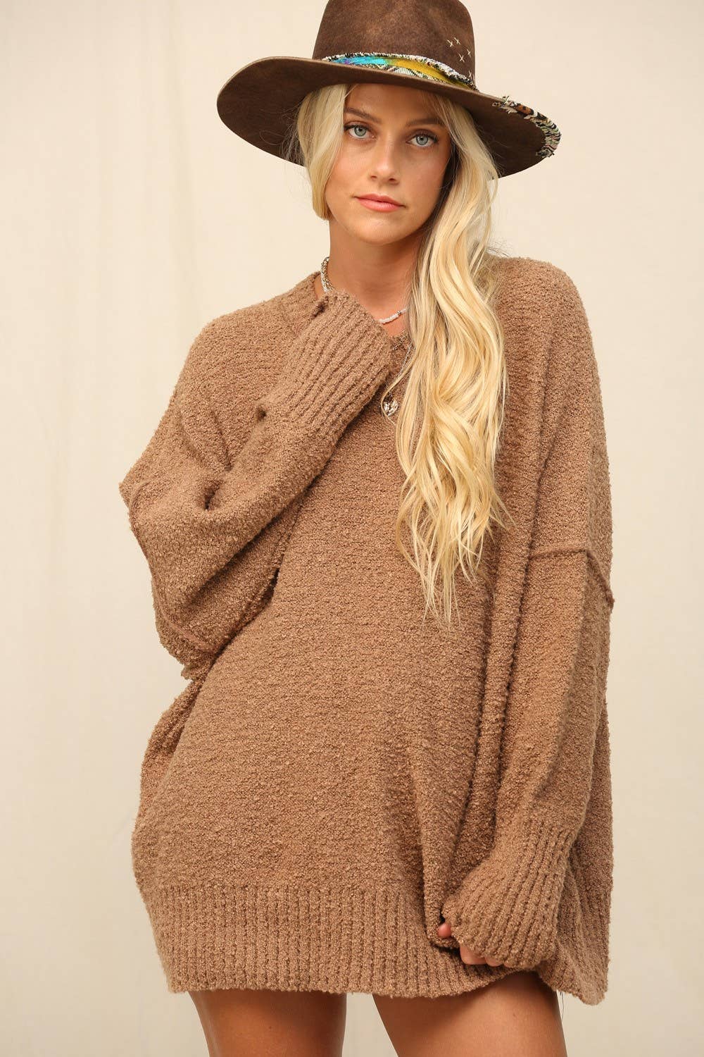 KyeMi - Wholesale Knit Sweater - Women's - A Sweater Featuring Exposed Seam Detailing8