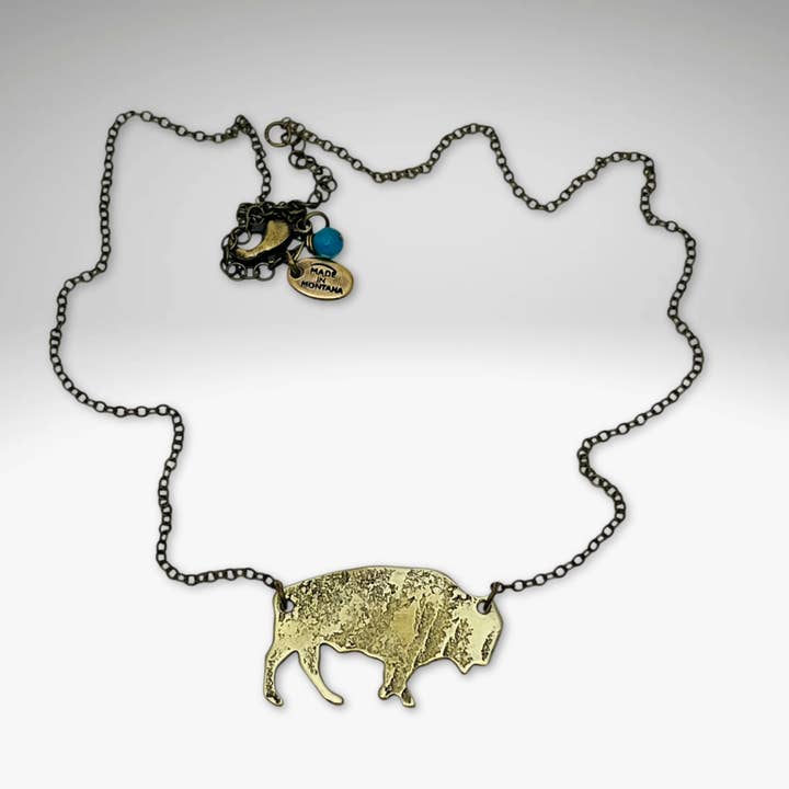 Daphne Lorna – Großhandel Kette mit Anhänger/Charm – Büffelhalskette, Bisonkette, wählen Sie Kette oder Kordel