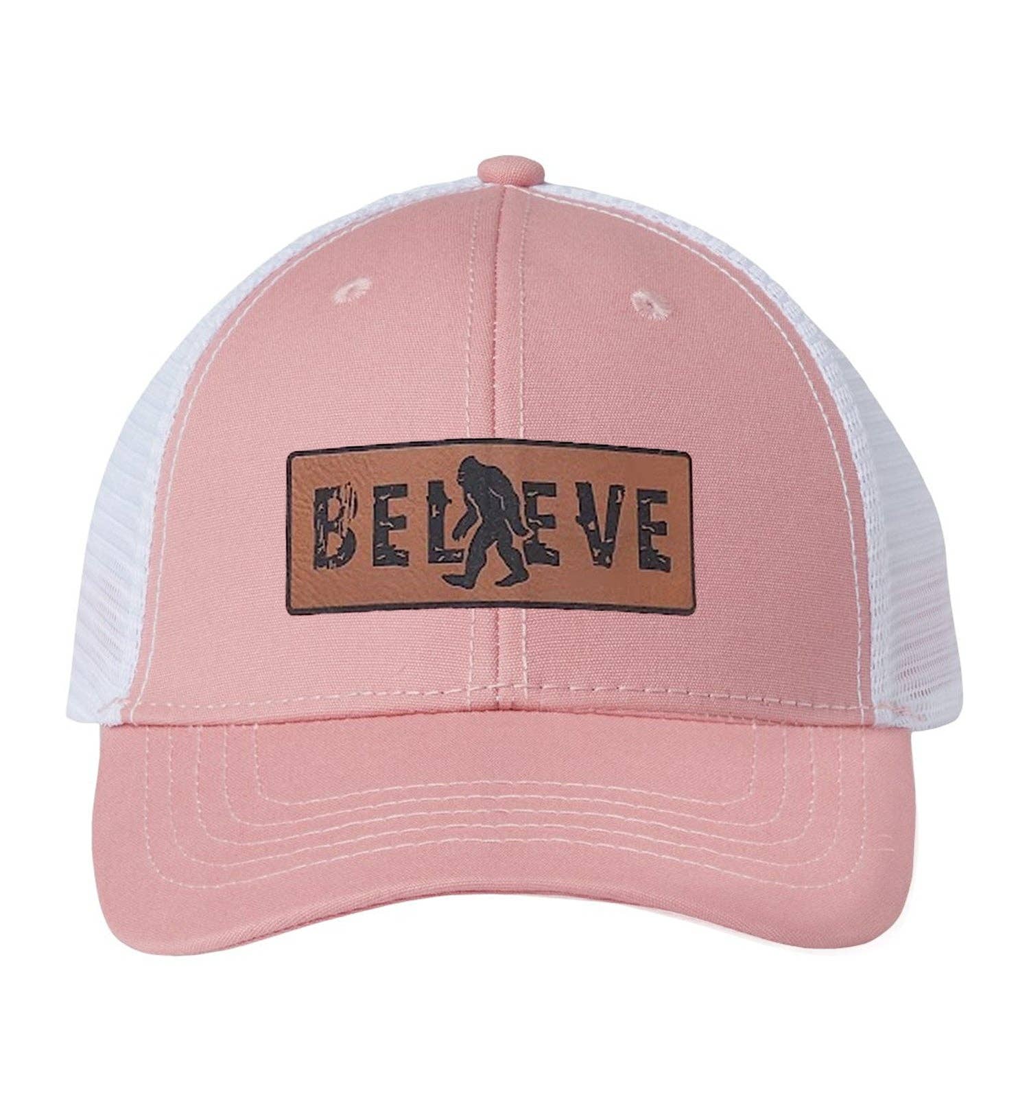 Pink Bigfoot Believe Women's Modern Trucker Cap for wholesale on Faire2