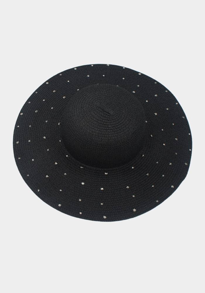 anbfashion - Wholesale Straw Hat - Women's - MULTICOLOR RHINESTONE SUMMER FLOPPY HAT IHT-723334