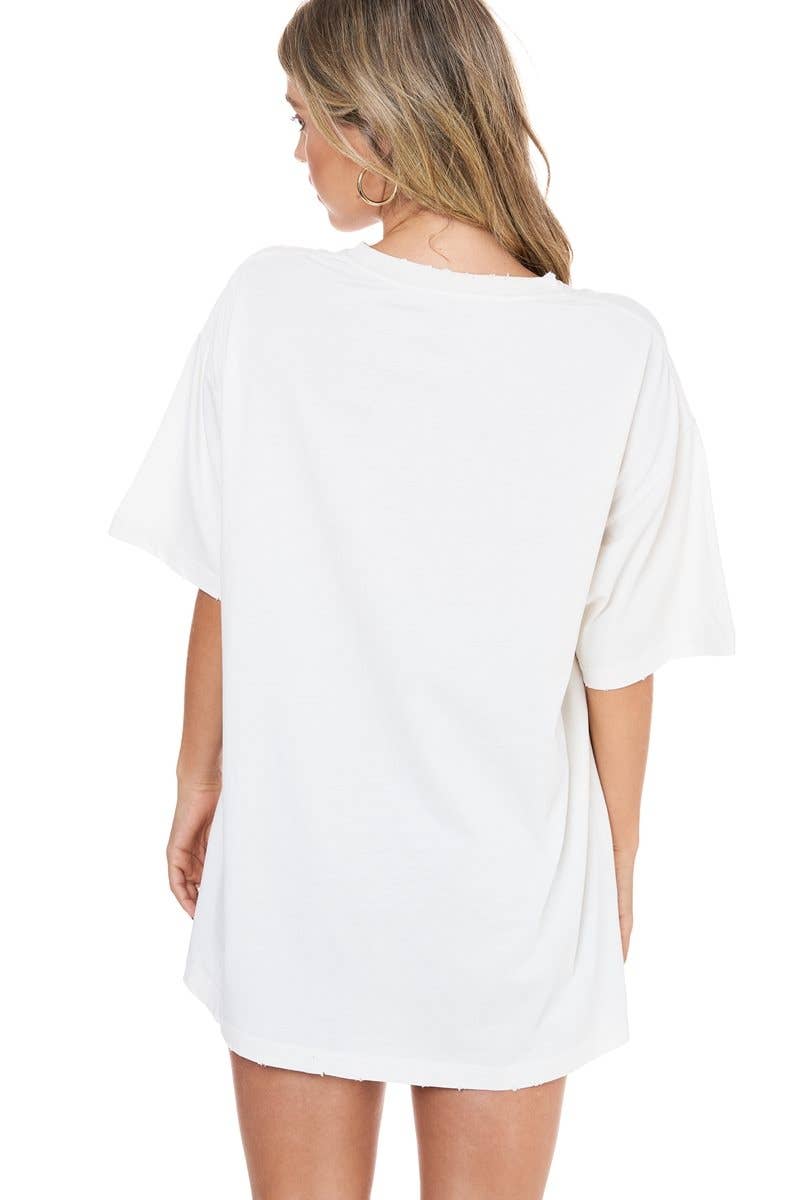 Foryeri - Wholesale Screen Printed T-Shirt - Women's - PUFF' American Flag Oversized Graphic Top3