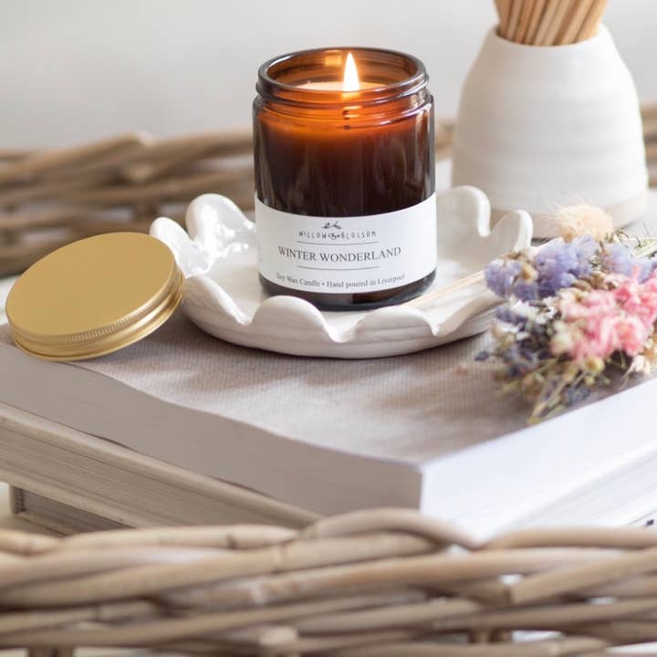 Willow & Blossom Botanicals - Vente Bougie en bocal - Grande bougie 180ml Bergamote & Lavande française