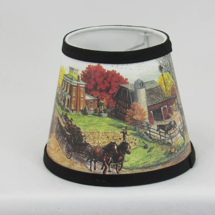 Albert Estate Ltd - Wholesale Lamp Shade - 6" Fall Candle Clip Paper Lamp Shade