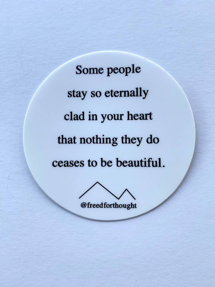 Poetry Sticker - "Some People" for wholesale by Maya Joy in the World