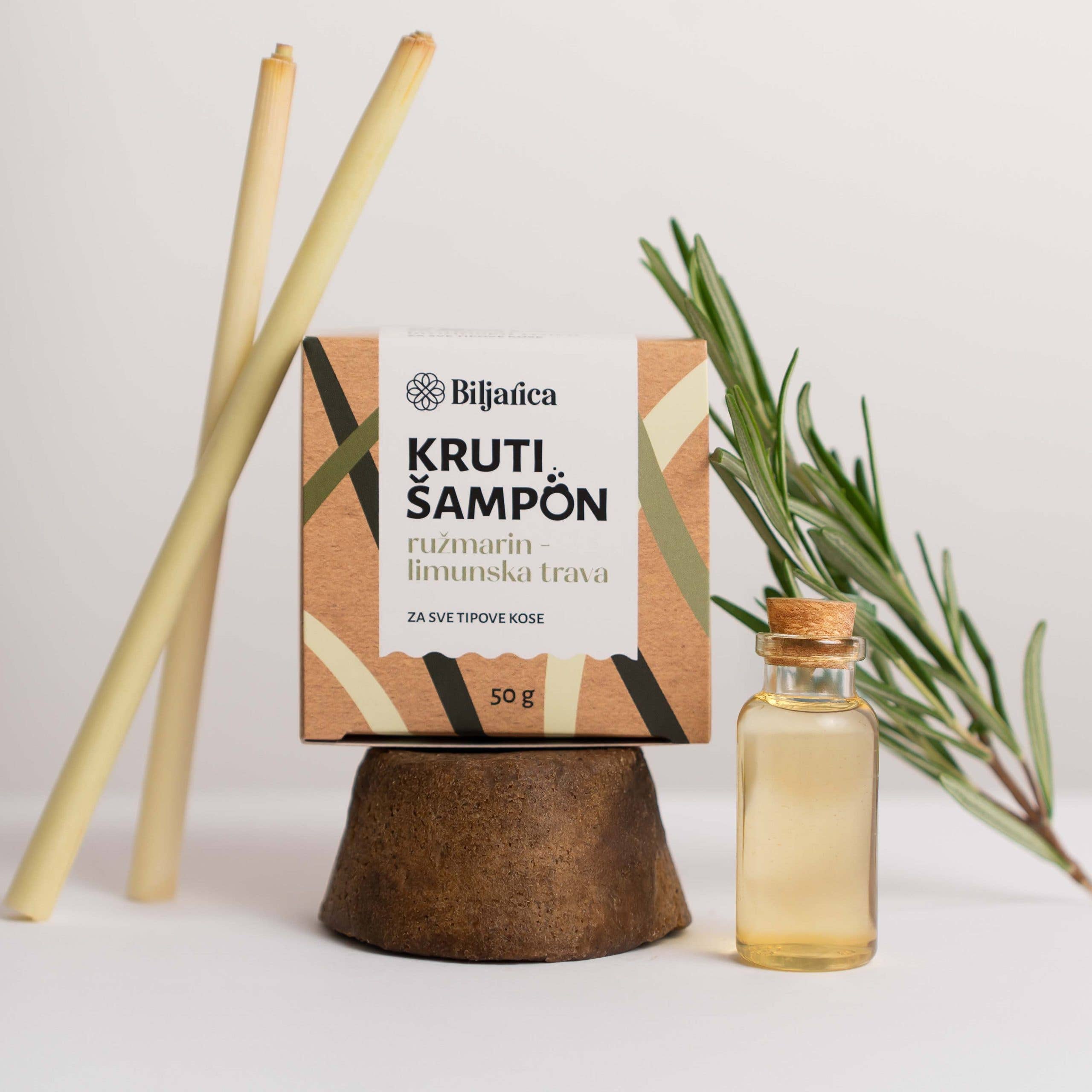 Biljarica - Wholesale Shampoo Puck/Solid Shampoo - Solid Shampoo Rosemary - Lemongrass0