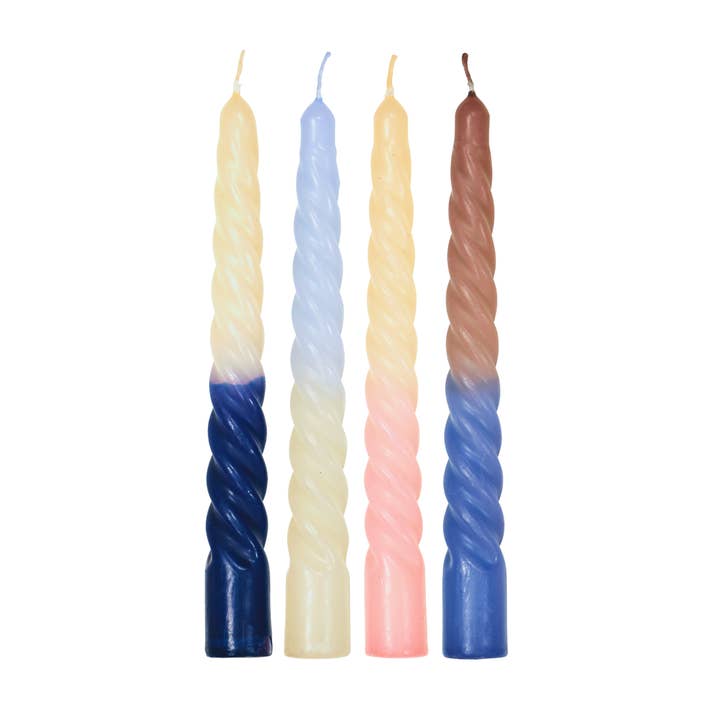 Christmas Dip Dye Dinnercandles - Set of 4 - Nordic Nights for wholesale by Palette Amsterdam