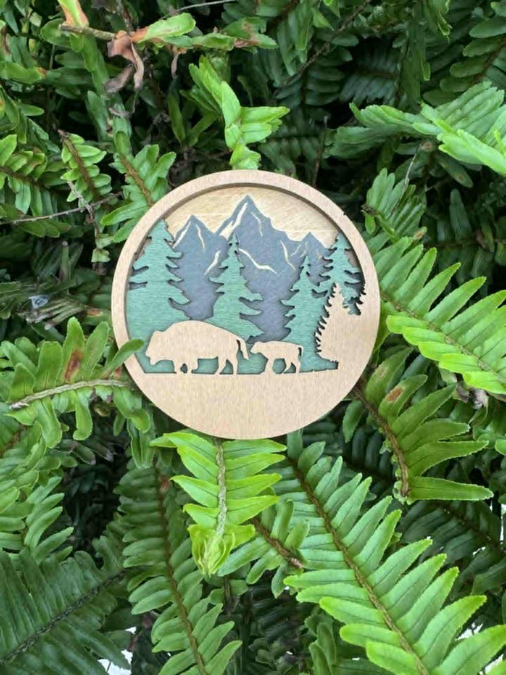 Brown Buffalo - Round Magnet for wholesale by The Wilusz Way