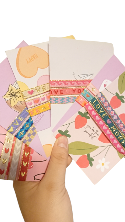 Sansira Jewelry - Vendita all'ingrosso Bracciale in tessuto/intrecciato - Braccialetto Nastro di Testo Biglietto di Auguri Fragola2