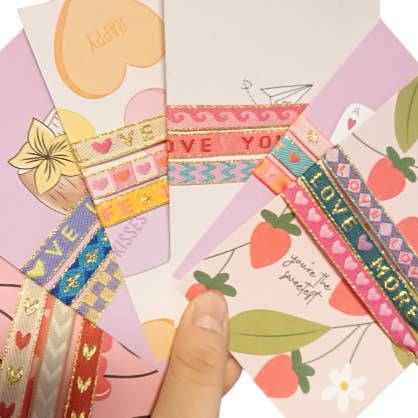 Sansira Jewelry - Wholesale Woven/Braided Bracelet - Bracelet Text Ribbon Greeting Card Strawberry2