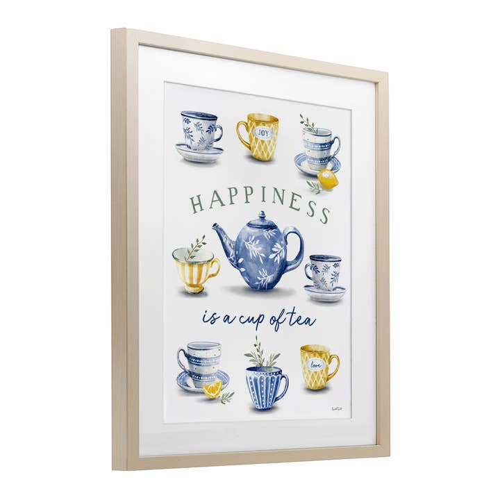 Stupell Industries - Wholesale Wall sign - Happiness is a Cup of Tea - Print Under Glass Wall Art8