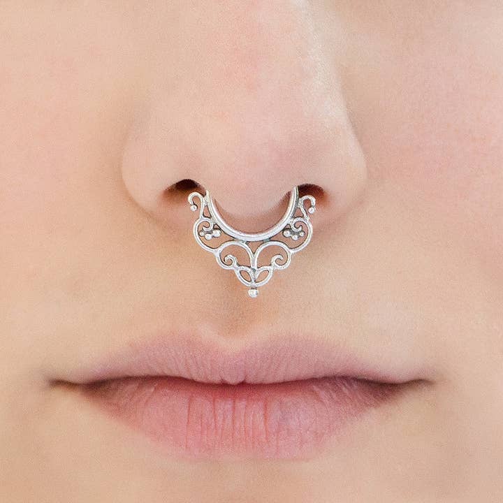 Fake Sterling Silver Septum Ring For Non Pierce Nose for wholesale by Umanative Design