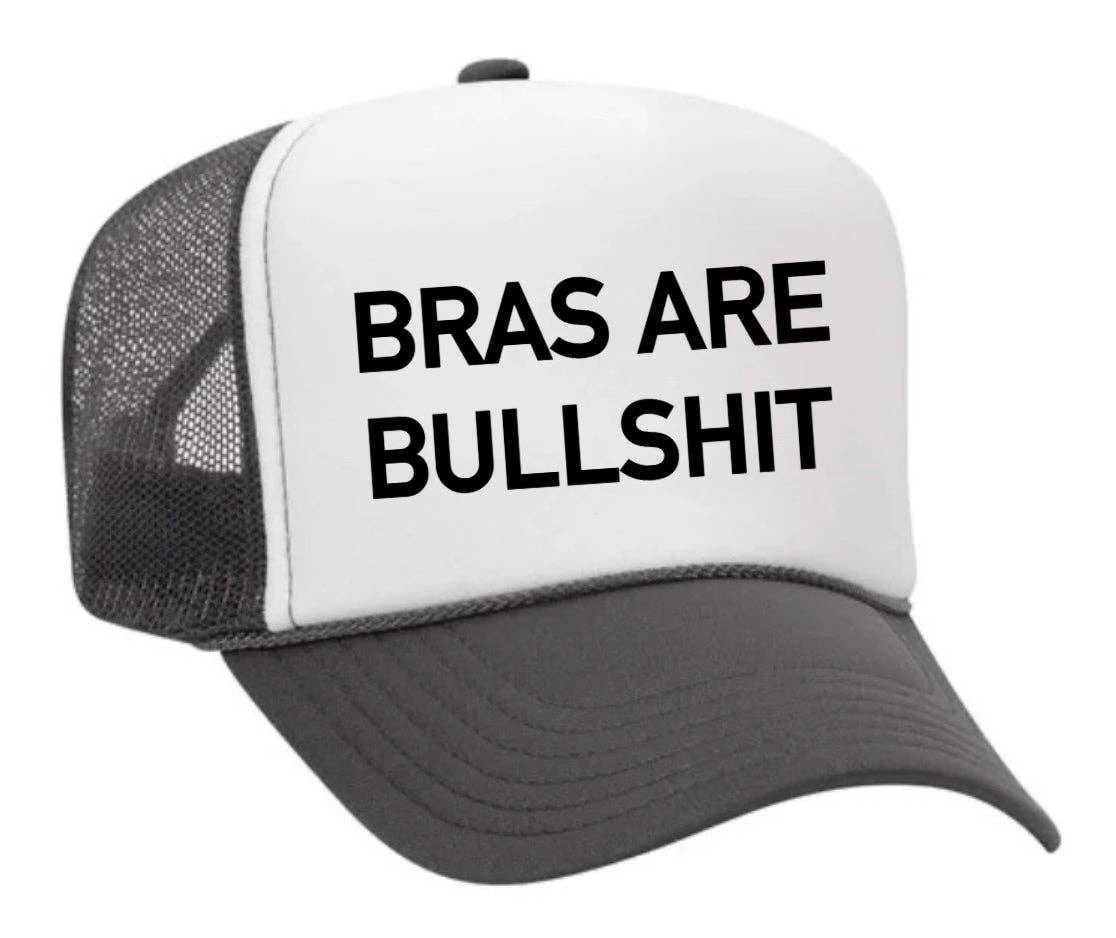 Inappropriate Trucker Hats - Wholesale Trucker Hat - Women's - Bras Are Bullshit Trucker Hat27