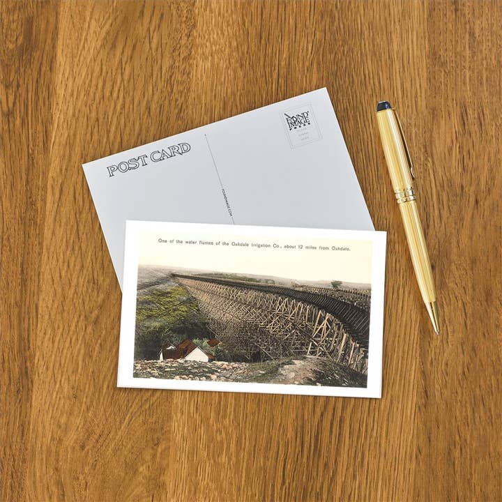 Found Image Press - Wholesale Postcard - Postcard CA-1429 Scaffolding over Canyon1